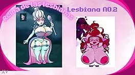 Teen Girls Explore Lesbian Kisses in Cute Rule34 Images