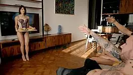 we punished blue chanell with our huge cocks and showered her with cum