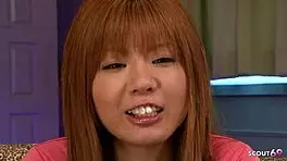 Skinny Japanese girl, first time, intense experience