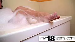 Babe learned to relax and reached orgasm with the help of My18teens