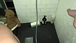 Hot Arabian girl enjoys solo shower pleasures