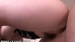 Alice Ozawa rides and sucks in doggy style