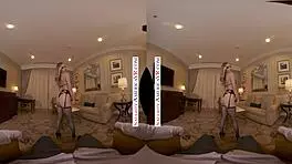 VR fuck with petite blonde hottie Anna Claire