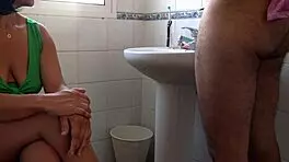 Stepmother watches stepson in a private moment