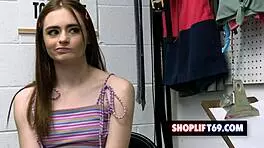Loss prevention officer confronts teenager for theft