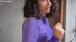 Dominant girl torments young virgin's wet pussy.