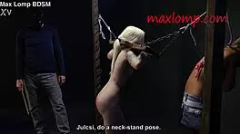 Sadistic Guy Canes Petite Blonde Babe's Tight Ass!