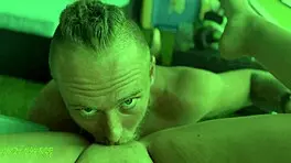 Beautiful woman in POV with blue eyes fucked by a white boy