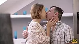 old wise gentleman shares wisdom with young beautiful girl