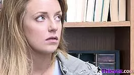 A young woman got caught in the act