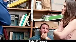 shoplifter teen 18+ with braces gets fucked hard in front of her bf, what do you think?