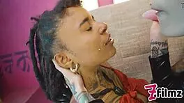 Alternative lesbian tattooed teens in mad sex with big toys