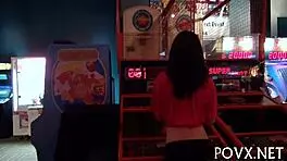 Guy has sex with girl in open air