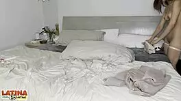 laura camila's first creampie with old producer, big cock blowjob 😍