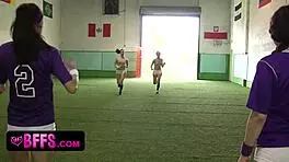 these sexy hot chicks just can't resist spreading their long legs to taste each other