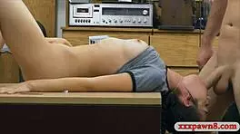 Tight babe trades pussy for cash at pawnshop