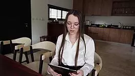the secretary made a mistake and got fucked hard by the boss 😏