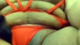 Horny ebony babe gets assfucked with toys and cock.