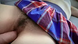 Big dick slams hairy dripping pussy in teen 18+ upskirt closeup! 🔥