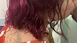 Teen deepthroats dildo roughly in ebony milf scene