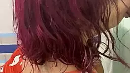 Teen deepthroats dildo roughly in ebony milf scene