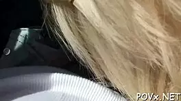 Shaved pussy gets intense pounding from erected cock