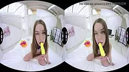 Bow-Tie Naked Sweetie Masturbates Pussy With Dildo Solo!