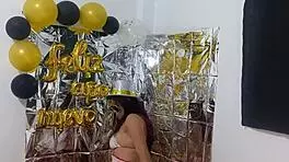 Beautiful Stepdaughter Wears Lingerie to Seduce at Hot Party with Big Natural Tits