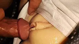 Cute asian teen begs, 'don't stop fucking me for that huge cumshot'