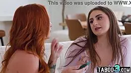 Online quiz turns into lesbian sex with milf stepmom!