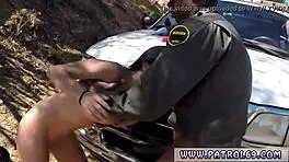 Outdoor Teen Babe Interacts With Law Enforcement