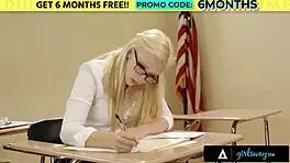 Upset Teacher Milf Disciplines Student In Detention