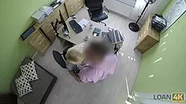 the loan4k agent fucked the tight teen pussy hard, then approved her loan right there