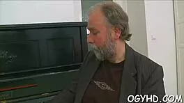 Perverted j gal enjoys old boner in hardcore fucking with small tits.