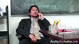 Heeled teen pornstar fucks big cock