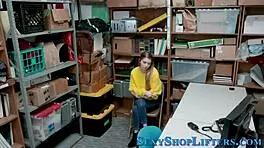 i caught the busty blonde teen 18+ thief in the act