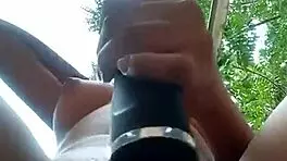 Hot sweet girl uses vibrator on her wet shaved virgin pussy