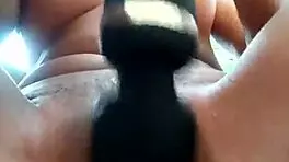 Hot sweet girl uses vibrator on her wet shaved virgin pussy