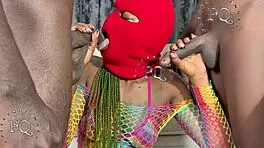 Teen Takes Two Hard Dicks in Wild Group Action Scene