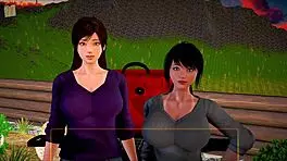 Redhead teen plays family game 😏