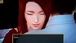 Redhead teen plays family game 😏