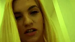 horny teens in pov sucking and getting facial in threesome