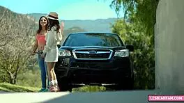 Tiny Brunette Girl Explores Lesbian Experiences