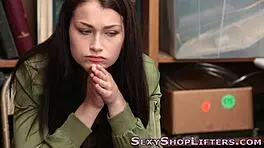 Brunette Teen Thief Caught With Small Tits