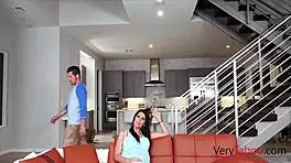 Skinny step sister rides and fucks jillian janson in fantasy