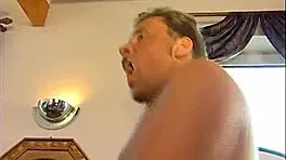 Rough anal banging with deepthroat in group