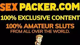 Blonde Hotel Receptionist Welcomes Guest in Tight Room