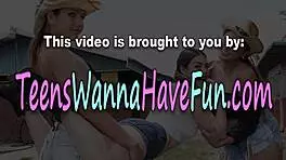 Teen amateurs ride cock at party