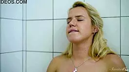 A Handheld Shower Causes Multiple Orgasms To Blonde Teen 18+ Valentine