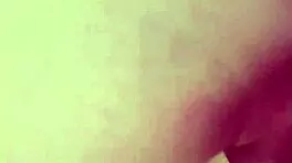 Russian brunette in panties masturbates, rubbing ass and small tits, double fingering pussy and ass